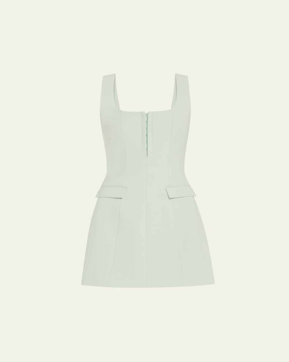Maeve Square-Neck Wool Mini Dress